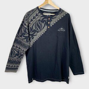 Kia Kaha Mens Maori Long Sleeve T Shirt | See notes for fit